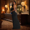 Women's One Shoulder Evening Dress Slim Fit Dress