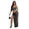 fashion women's fashion hot diamond perspective dress length
