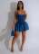 Women's Pickled, Stir fried, Colored, Worn Twisted Strap, Tank Top Spliced, Folded Dress