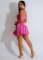 Women's Pickled, Stir fried, Colored, Worn Twisted Strap, Tank Top Spliced, Folded Dress