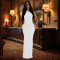 Women's One Shoulder Evening Dress Slim Fit Dress