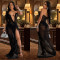 Fashionable women's solid color suspender mesh dress long