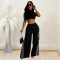 Fashionable women's single pants, solid color sports pants, multiple colors