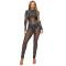 Hot Diamond Fashionable and Sexy Perspective jumpsuit pants two-piece set