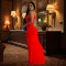 Women's One Shoulder Evening Dress Slim Fit Dress