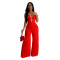 Fashion women's solid color fashion pants jumpsuit