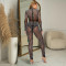 Hot Diamond Fashionable and Sexy Perspective jumpsuit pants two-piece set
