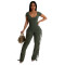 Fashion women's clothing available in multiple colors, short sleeved jumpsuit length