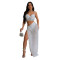 fashion women's fashion hot diamond perspective dress length