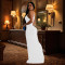 Women's One Shoulder Evening Dress Slim Fit Dress