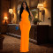 Women's One Shoulder Evening Dress Slim Fit Dress