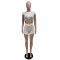 Sexy Knitted Perspective Nightclub Set with Hip Wrap Pants Set