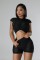 Sexy Knitted Perspective Nightclub Set with Hip Wrap Pants Set