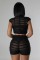 Sexy Knitted Perspective Nightclub Set with Hip Wrap Pants Set