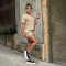 Fashion casual and comfortable set with short sleeved shorts and pockets, two-piece set