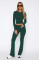 Fashionable long sleeved round neck pullover for comfortable slim fit and low waisted flared pants
