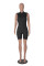Sleeveless solid color casual sports jumpsuit sexy tight fitting jumpsuit shorts
