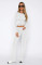 Fashionable long sleeved round neck pullover for comfortable slim fit and low waisted flared pants