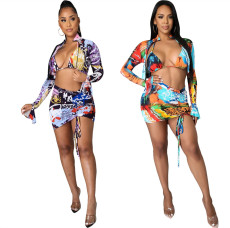 Fashionable, sexy, and personalized printed four piece set