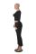 Fashionable long sleeved round neck pullover for comfortable slim fit and low waisted flared pants