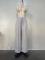 Leisure solid color multi pleated long loose pants