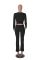 Fashionable long sleeved round neck pullover for comfortable slim fit and low waisted flared pants