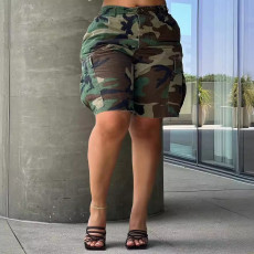 Loose casual camouflage shorts