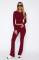 Fashionable long sleeved round neck pullover for comfortable slim fit and low waisted flared pants
