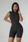 Sleeveless solid color casual sports jumpsuit sexy tight fitting jumpsuit shorts
