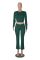 Fashionable long sleeved round neck pullover for comfortable slim fit and low waisted flared pants