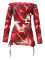 Leisure printed long sleeved personalized split skirt set