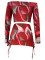 Leisure printed long sleeved personalized split skirt set