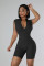Sleeveless solid color casual sports jumpsuit sexy tight fitting jumpsuit shorts