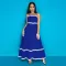 Solid color wave woven belt splicing with straight tribute cloth suspender dress for women's solid color large swing skirt