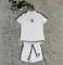 New Commuter Fashion Women's Embossed Short sleeved Shorts Set