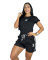 New Commuter Fashion Women's Embossed Short sleeved Shorts Set