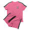 Commuter women's embroidered short sleeved shorts with embossed set in 3 colors