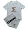 Fashionable and elegant women's embossed short sleeved shorts set