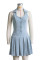 Leisure and fashionable hanging neck and backless pleated jumpsuit pants
