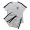 Commuter women's embroidered short sleeved shorts with embossed set in 3 colors