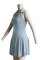 Leisure and fashionable hanging neck and backless pleated jumpsuit pants