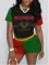 New fashion and casual trend printed short sleeves
