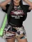 New Fashion and Leisure Trend Printed Short Sleeve Set