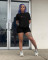 Classic fashion letter printed short sleeved T-shirt and shorts set