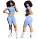Fashionable  Over IT  letter printed slim fit two-piece set