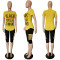 Spring/Summer Street Fashion Brand Letter Printed Pants Set Two Pieces