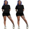 Classic fashion letter printed short sleeved T-shirt and shorts set