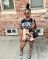 Popular fashion, personalized positioning, printed short sleeved set