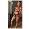 Personalized slim fit printed two-piece set