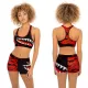 Personalized slim fit printed two-piece set